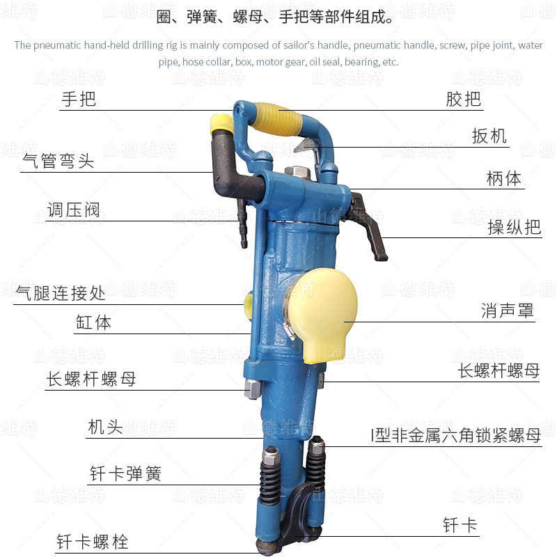 氣腿式鑿巖機(jī)配件明細(xì)
